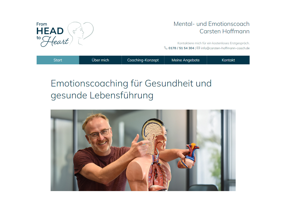 Neue Website, Logo und Fotos für Emotionscoach Carsten Hoffmann 